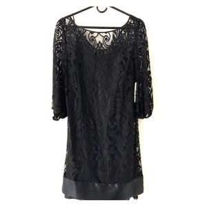 Laundry by Shelli Segal Black Dress - Lace Overlay